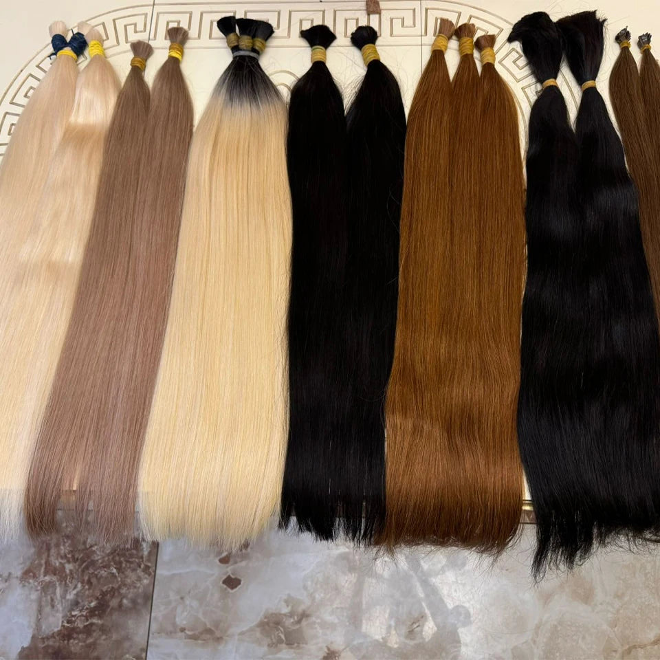 Human Hair Bulk No Weft Virgin Remy Hair Vietnamese Hair Straight Hair Bulk Real Natural Hair No Weft For Braiding Wholesale