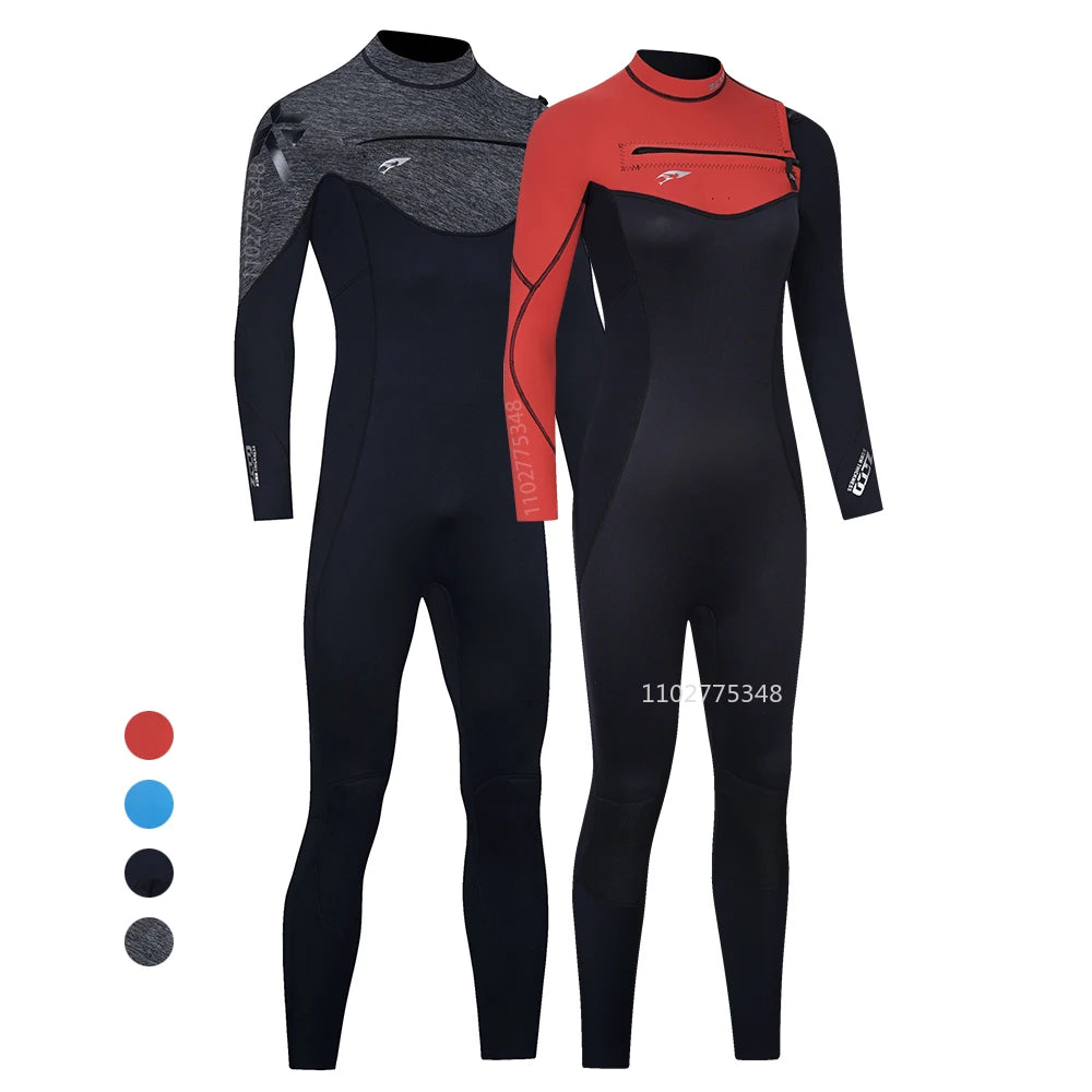 3mm/2mm Neopreno Men Women Wetsuit One-Piece Swimsuits Snorkeling Kayaking Wet Suit Surfing Scuba Diving Suit Fishing Kitesurf