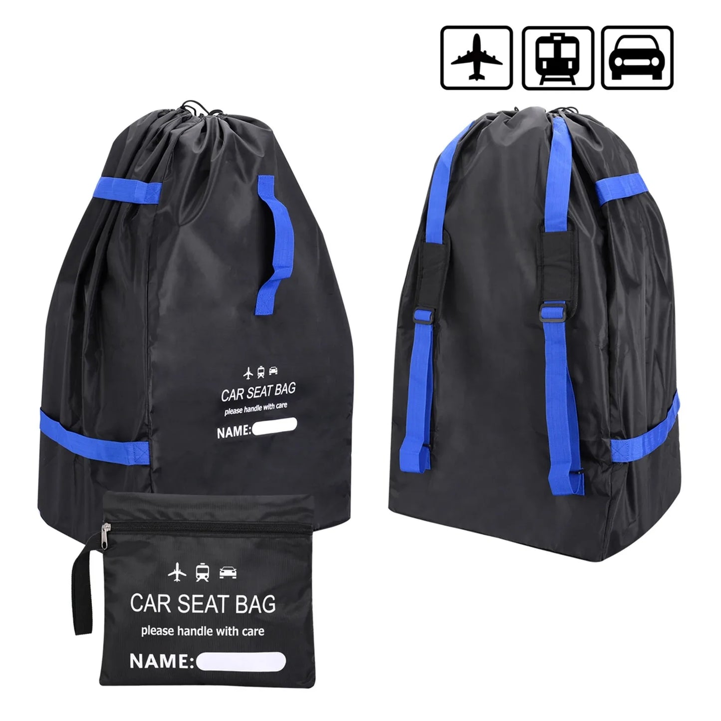 Car Seat Bag Backpack Universal Infant Carseat Storage Bag for Airplane Gate Check Large Durable Carseat Travel Bag with Straps