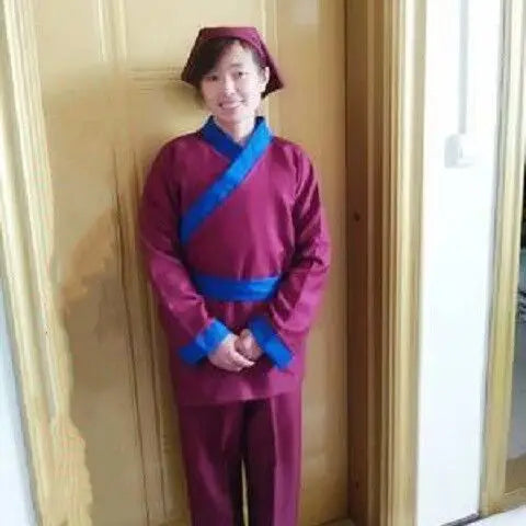 Halloween Ancient Chinese Costume for Men Servant Farmer Hanfu Adultchinese Clothes Male Performance Stage Mens Hanfu Cosplay