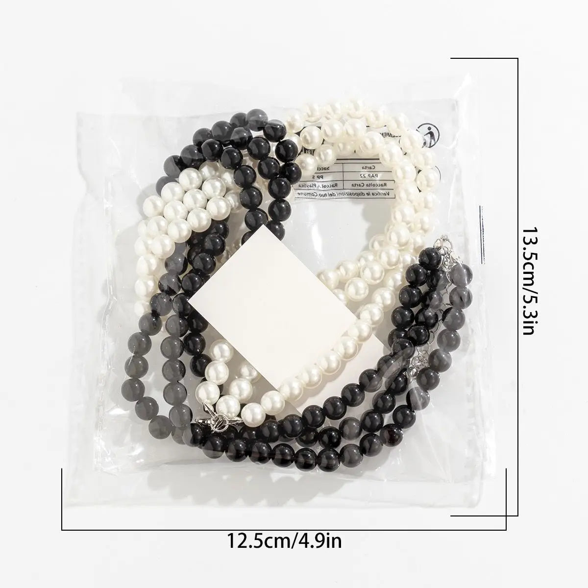 Fashion Black White Imitation Pearl Patchwork Chain Necklace For Women Female Vintage Sexy Multilevel Bead French Choker Jewelry