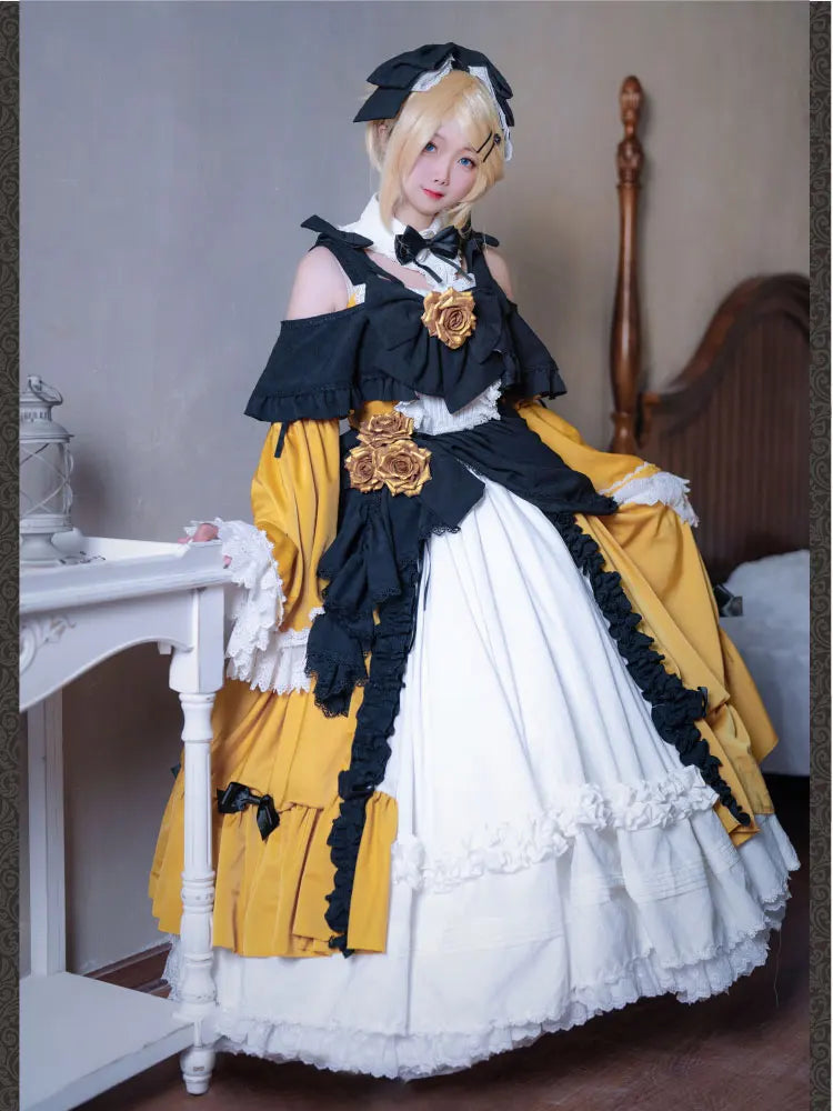 15th Anniversary Rin Cosplay Costume Women Cute Gothic Lolita Dress Halloween Outfits Anime Clothing Custom Made
