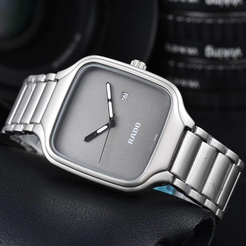 TOP Quality Rado Original Brand Watches For Mens Fashion Multifunction Auto Date Quartz Watch Classic Business AAA Male Clocks
