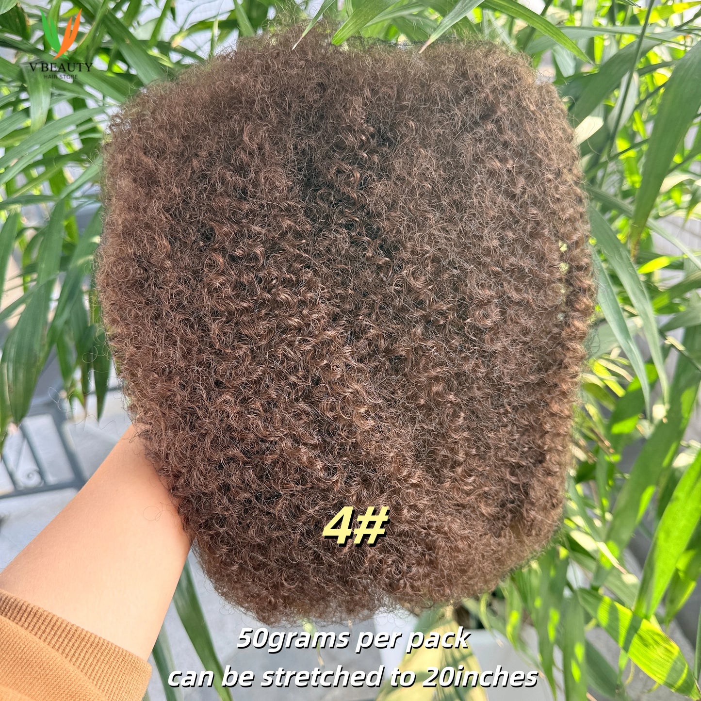 QVR Afro Kinky Human Hair Bulk Mirco Braids Remy Hair Bulk Grey# 50g/20inch Afro Kinky Hair Bulk for Locs Extensions