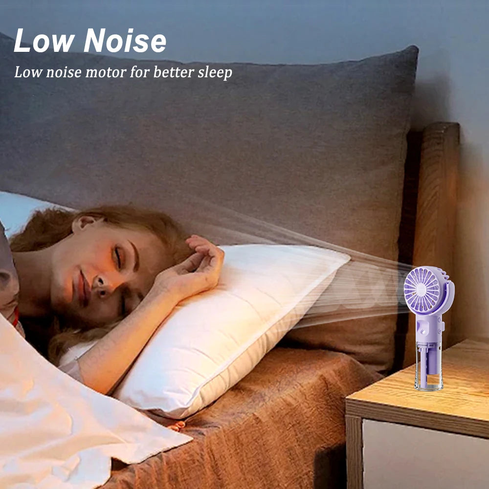 Portable Fan Mini Handheld Humidifier Fan USB Rechargeable Portable Handheld Mist Fan with Humidifier Mini Water Spray Hand Fans