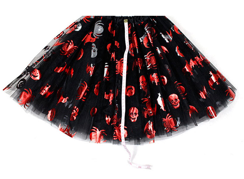 Halloween Girls Tulle Short Tutu Skirt Children Fancy Ballet Dancewear Party Costume Ball Gown Mini Skirt