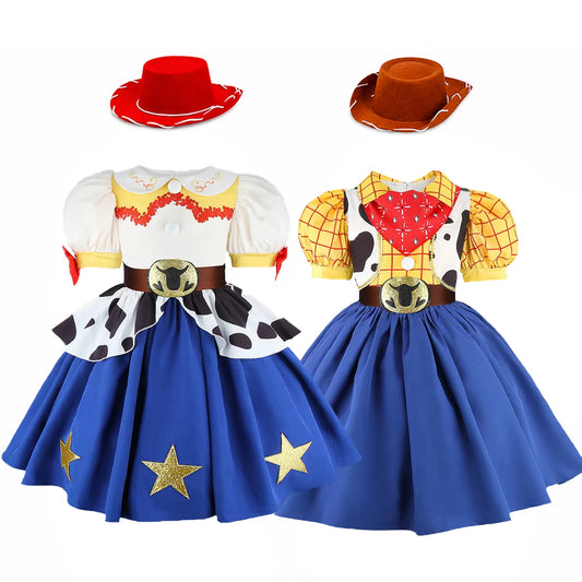 2026 New Halloween Girls Dress Up Costumes Children's Cosplay Costumes Children's Role Play Princess Dresses Complete Set
