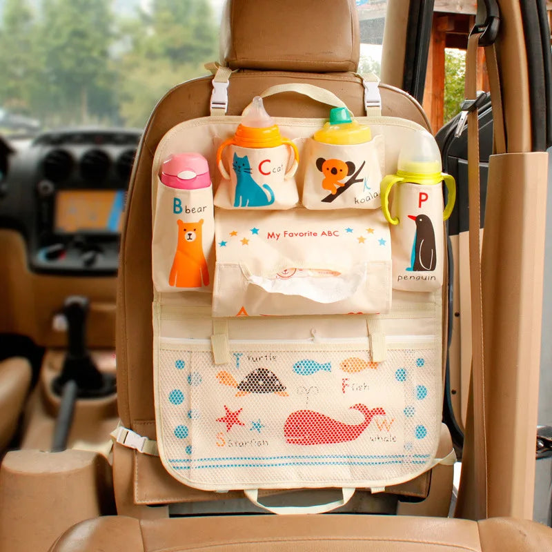 Car Seat Back Storage Bag Cartoon Children's Car Seat Back Hanging Bag Car Storage Bag Storage Supplies Christmas Easter Gift