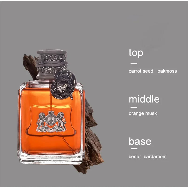 Men's Perfume 100ML Ebony Men Sandalwood Perfume Spray Flirting Pheromone Long Lasting Romance Attract Women Valentine Day Gift