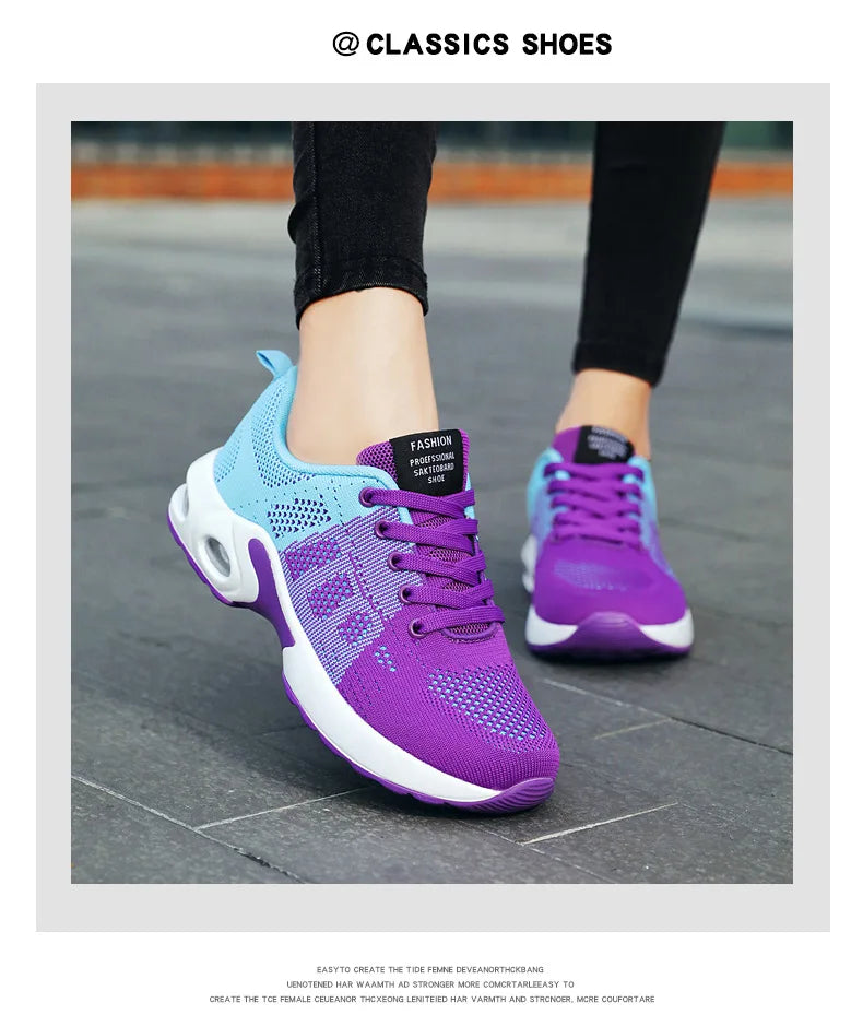 Mesh Women Running Shoes Breathable Casual Shoes Outdoor Light Weight Pink Tenis Sports Shoes Casual Walking Sneakers for Wamen