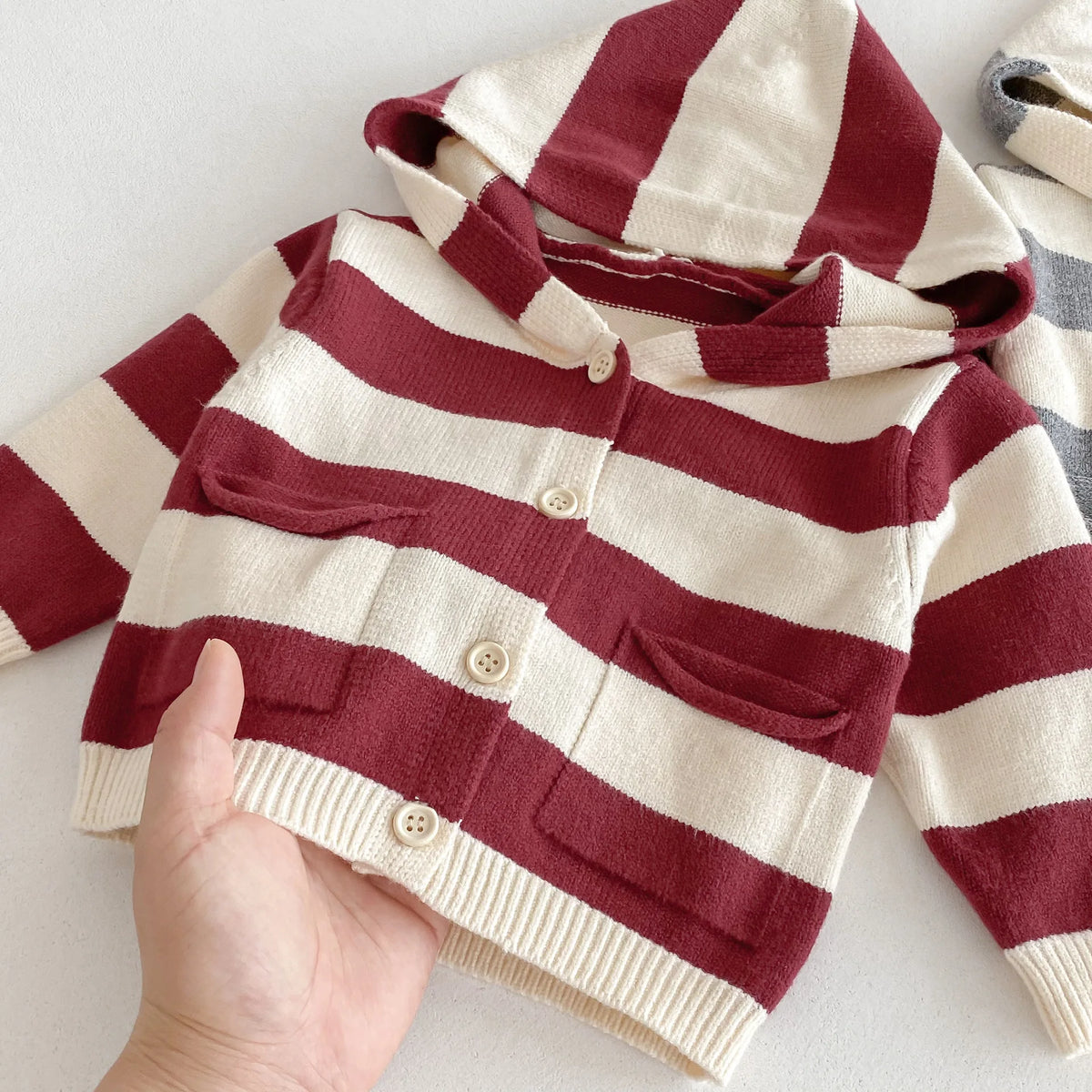 Autumn New Baby Clothing Set Infant Boys Knit Cardigans And Solid Cardigans 2PCs Sweater Suit