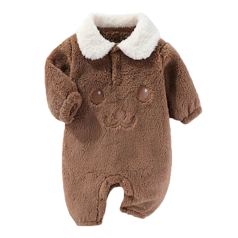 Newborn Baby Bodysuit New Autumn Winter Infant Jacket for Boy Flannel Onesies for Girls Soft Bebe Romper Baby Clothes 0-12 Month