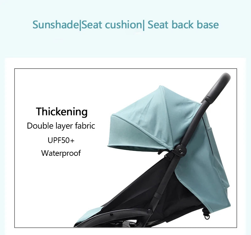 3Pcs /Set 175° Strollers Accessories Sunshade Covers Seat Cushion With Breathable Mesh Canopy Seat Liner Fit YOYO+/YOYO2/YOYA