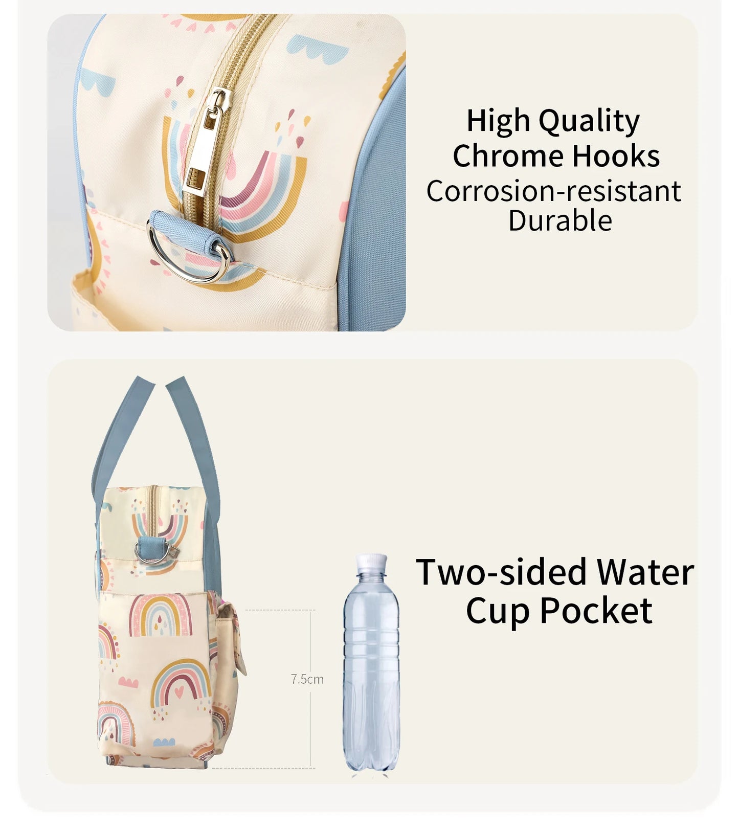 OutdoorsCartoon Waterproof Tote Fashion Mommy Bags Oxford Fabric Travel Women Handbag Shoulder Bag Large Capacity Diaper Bag