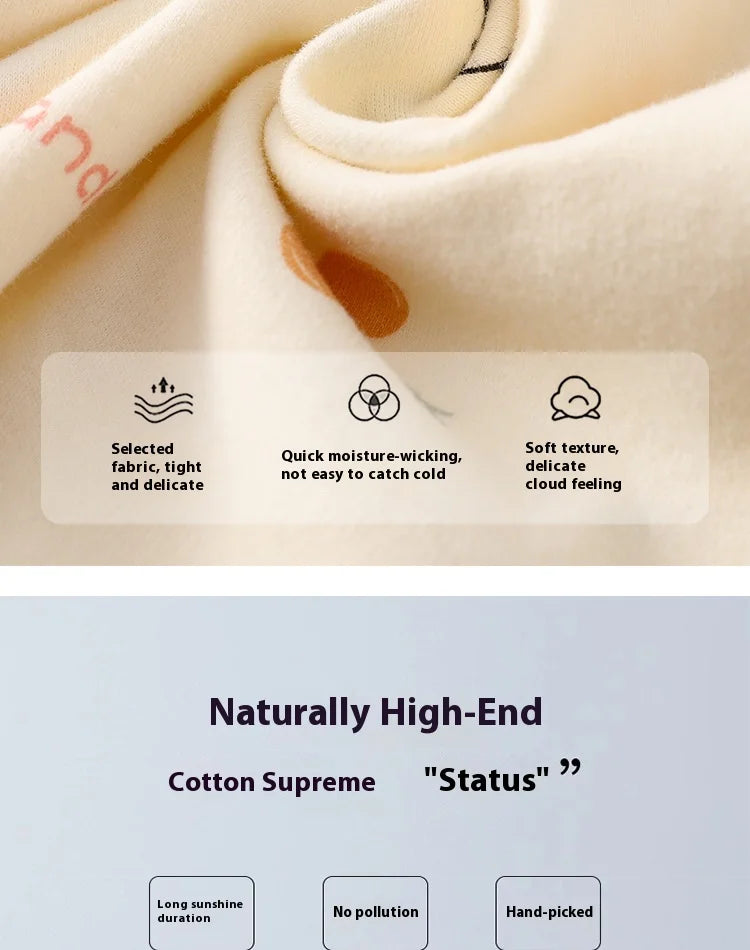 Two-Piece Baby Sleepwear Set Pure Cotton Top and Bottom Set Newborn Separate Homewear Set Toddler Spring, Autumn, and Winter Sle