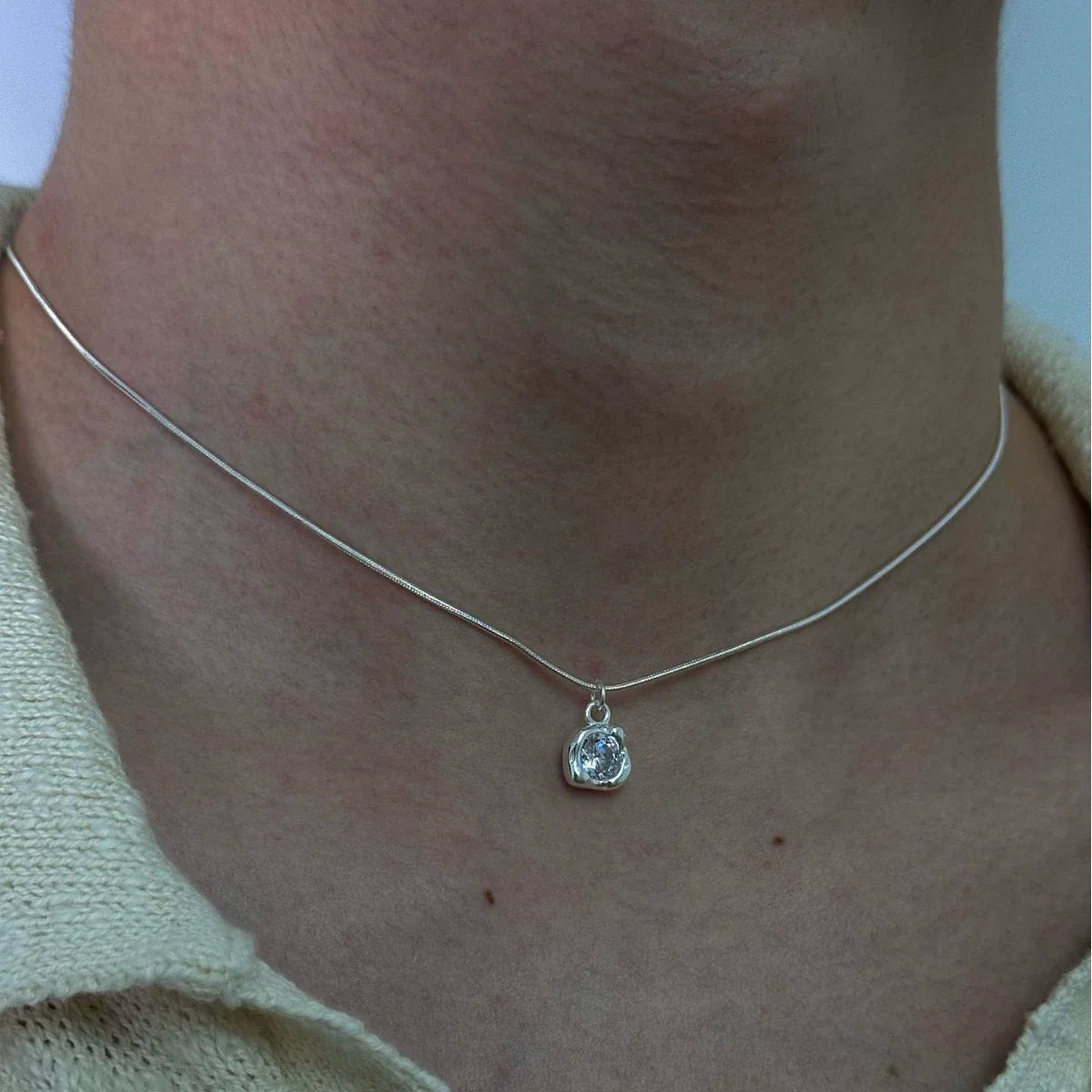 VENTFILLE  925 Sterling Silver Black Agate Necklace for Women Girl Snake Bone Chain Water Drop Jewelry Gift Dropshipping