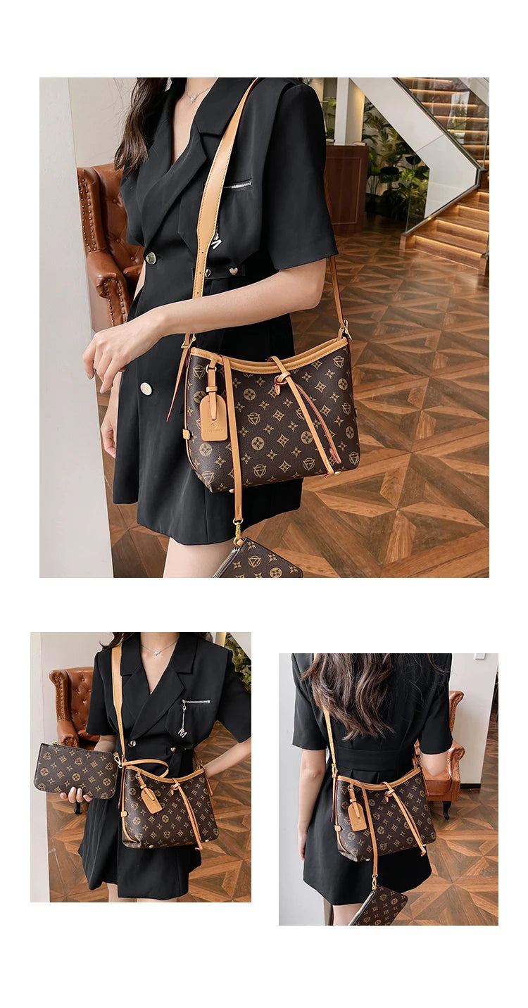 2026 lassic Luxury Leather Tote Bag For Women Designer Fashion Handbag Large Capacity Minimalist Diaper Bag