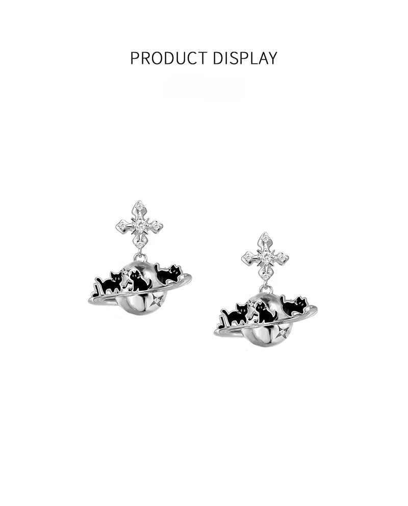 MASW Original Design Luxury Temperament Planet Cats Earrings For Women Party Gifts Fashion Jewelry Accessories Hot Selling