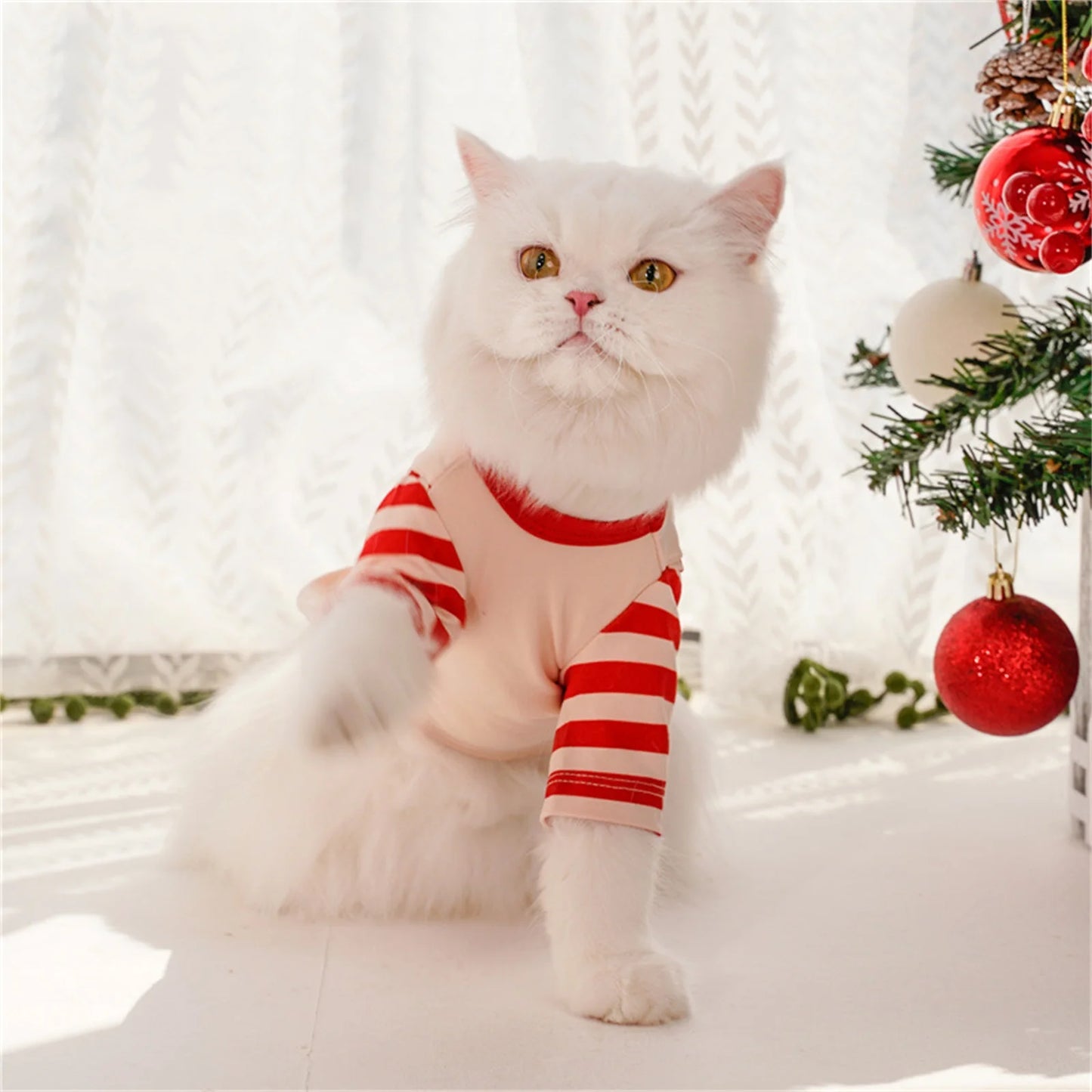 Puppy Style Christmas Sweatshirt Winter Dog Warming Soft Comfortable Pullover Sweatshirt Puppy Festival Lovely Costume Shirt