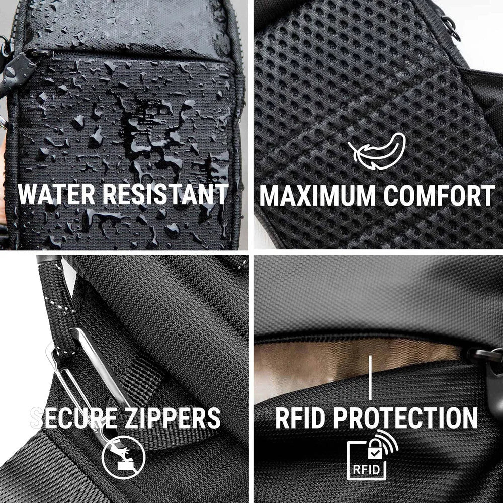 Mini Sport Chest Bag for Men And Women Small Backpack Crossbody Phone Bag Fashionable RFID Anti-Theft