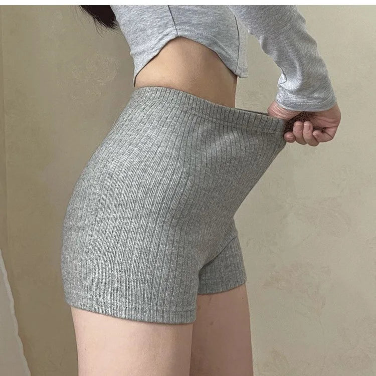 Fitness Shorts Women's High Waist Hip Lift Tight Thin Three-point Pants Sports Hot Pants Anti-light Yoga Pants