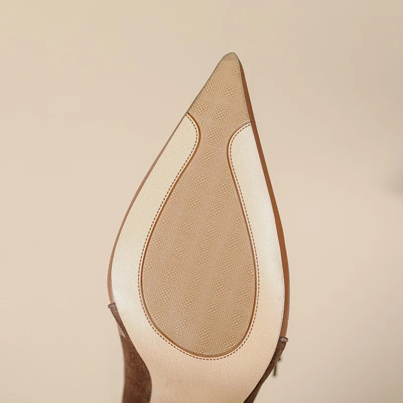 【JOCHEBED HU】Size 33-40 2023 New Soft Genuine Leather Women Heels Fashion Sexy Club Party Wedding High Heel Shoes
