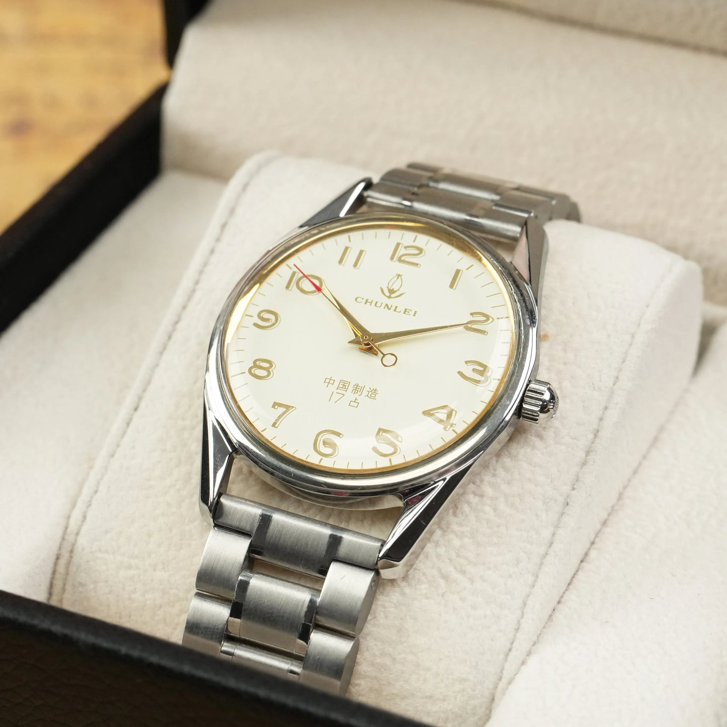 Old Shanghai Diamond Brand Genuine Mechanical Watch Men's Manual Winding Watch Inventory Dad Gift Retro Old Watch