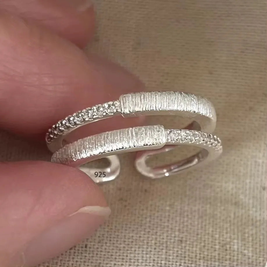 VENTFILLE 925 Sterling Silver Rings for Women Couple Blue Stone Star Jewelry  Party Birthday Gift Dropshipping Wholesale