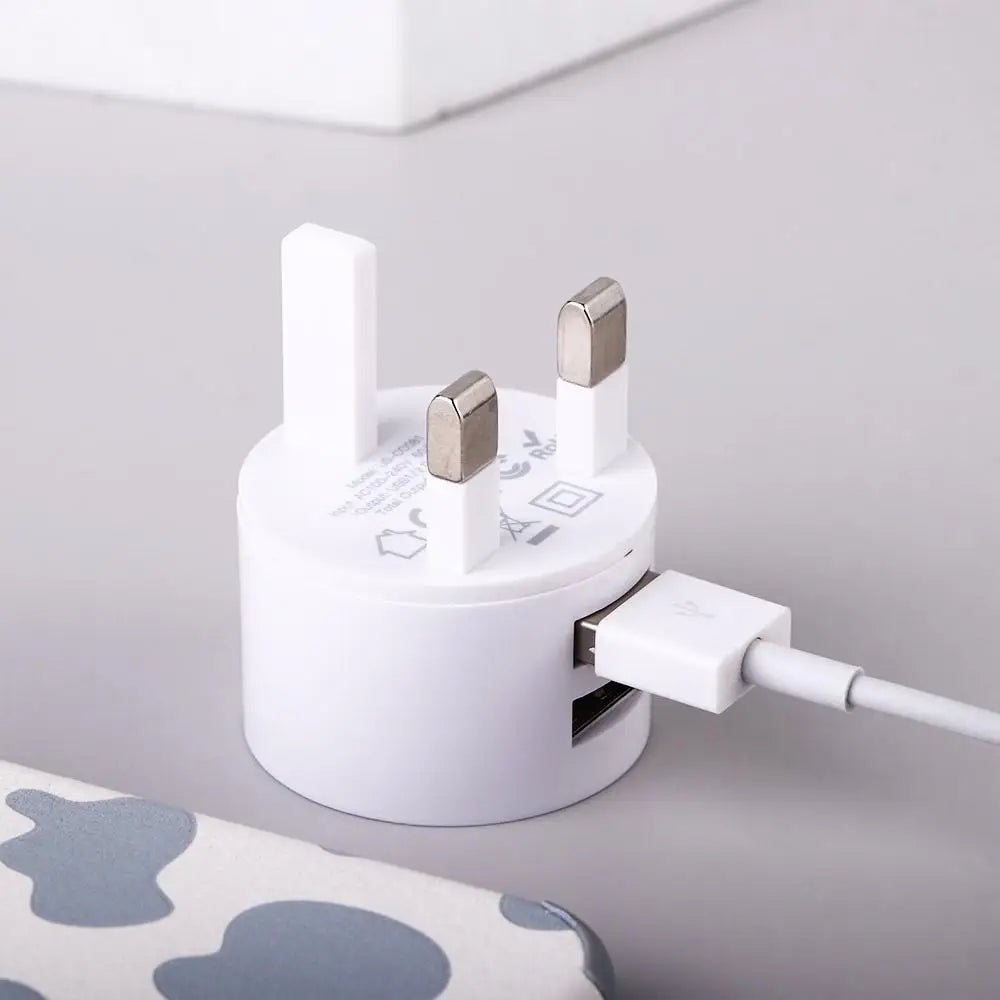 Quick Charge Travel Charger Dual USB Mini Adapter Min EU UK US Plug Mobile Phone Charger Wall Charger Dual Usb Round Charger
