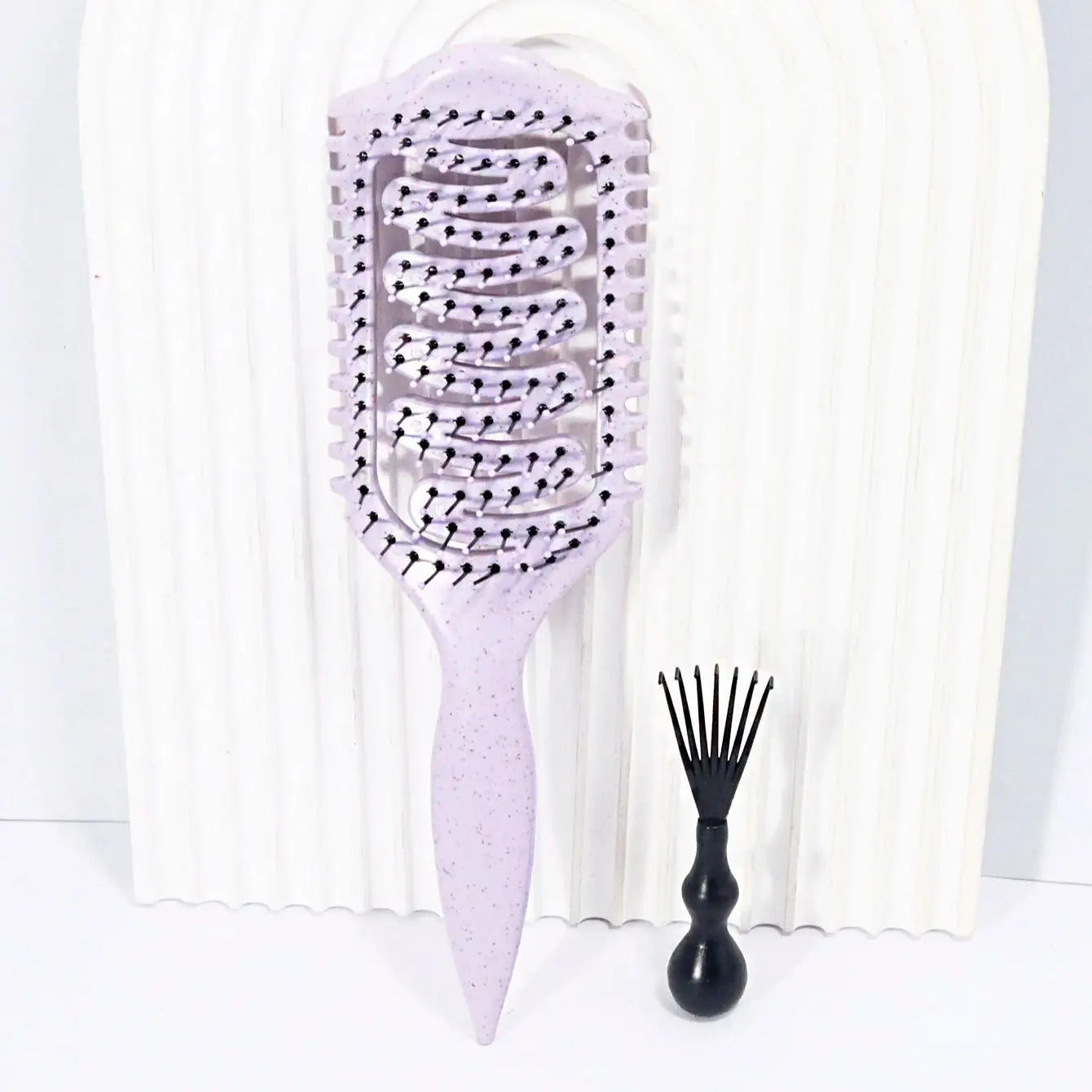 2-piece set of hair styling brushes with cleaning claws for creating voluminous curls Special for real hair wigs