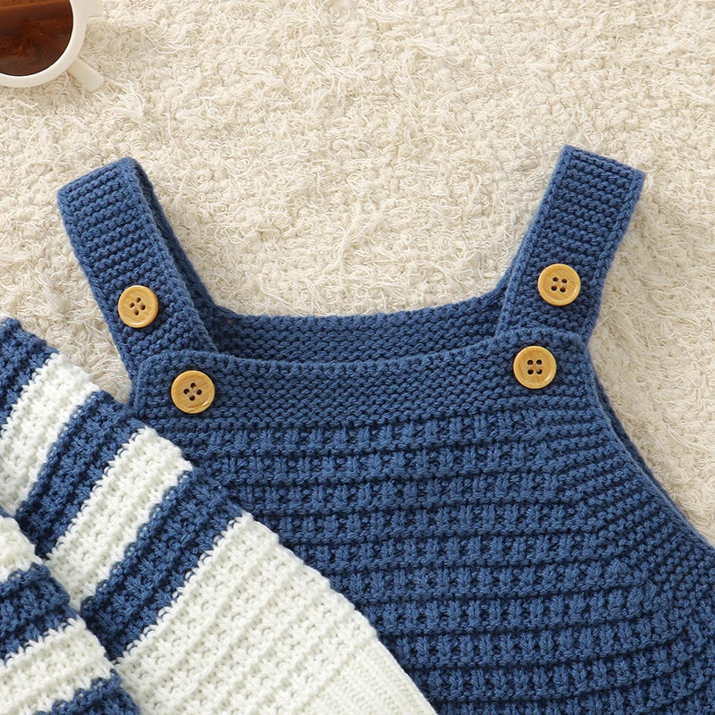 Winter Baby Clothes Sets Autumn Casual Long Sleeve Knit Newborn Infant Sweaters Jacket+Romper Outfits 2pcs Toddler Costume 0-18m