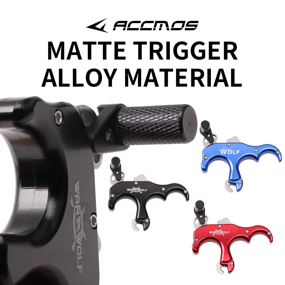 Handheld Aluminum Alloy 3 fingers Automatic Grip Caliper Release Aid Thumb Dispenser Archery Compound Bow Shooting Hunting