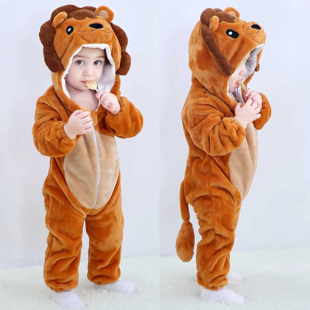 0 to 4 Years Baby Pajamas Winter Cartoon Sleeping Clothes Boys Dinosaur Pijamas Onesies Girls Clothes Toddler Night Bodysuits