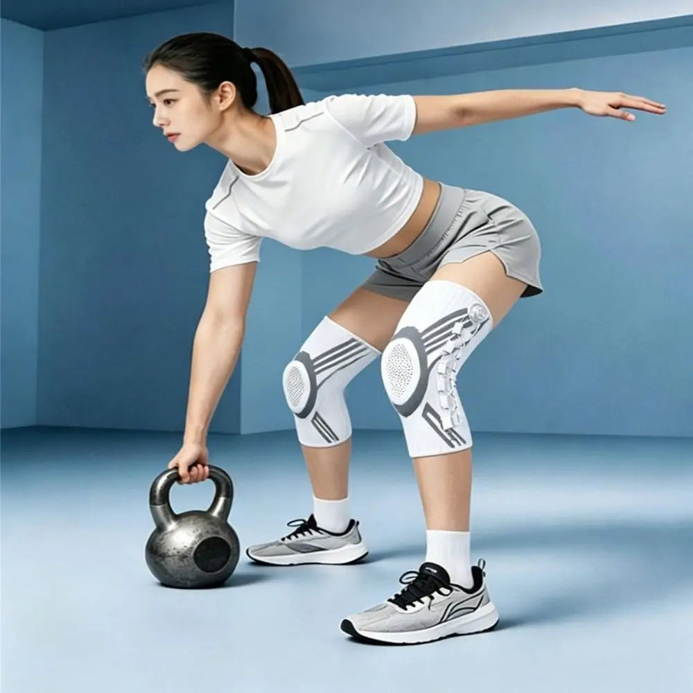 Professional Adjustable Knob knee pads Non-Slip Thin Sports Knee Brace Breathable Elastic Knee Brace Support Basketball