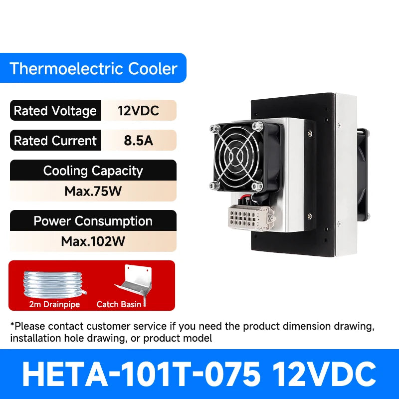 ENMG Industrial Cabinet Semiconductor Cooling System HET Kit 12V Peltier Cooling Module with Fan Heatsink & Electronic AC Green.