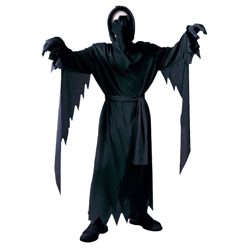 Kids Scream Costume Children Fancy Dress Halloween Party Horror Death Ghostface Costume Boys Teens