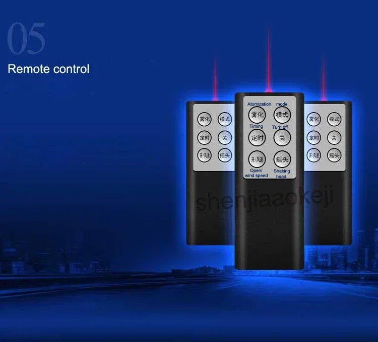 Office air humidifier Electric Fan Water mist fan Air condition fans cold fog fan remote control 12h timing