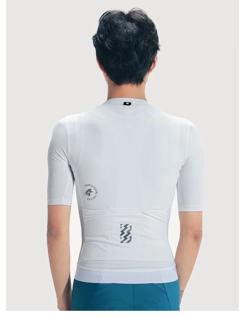 LAMEDA Cycling Jersey Man Summer Jersey MTB Anti-UV Bike Short Sleeve with 3 Pockets Men's Bicycle Riding Shirt Sports Clothing