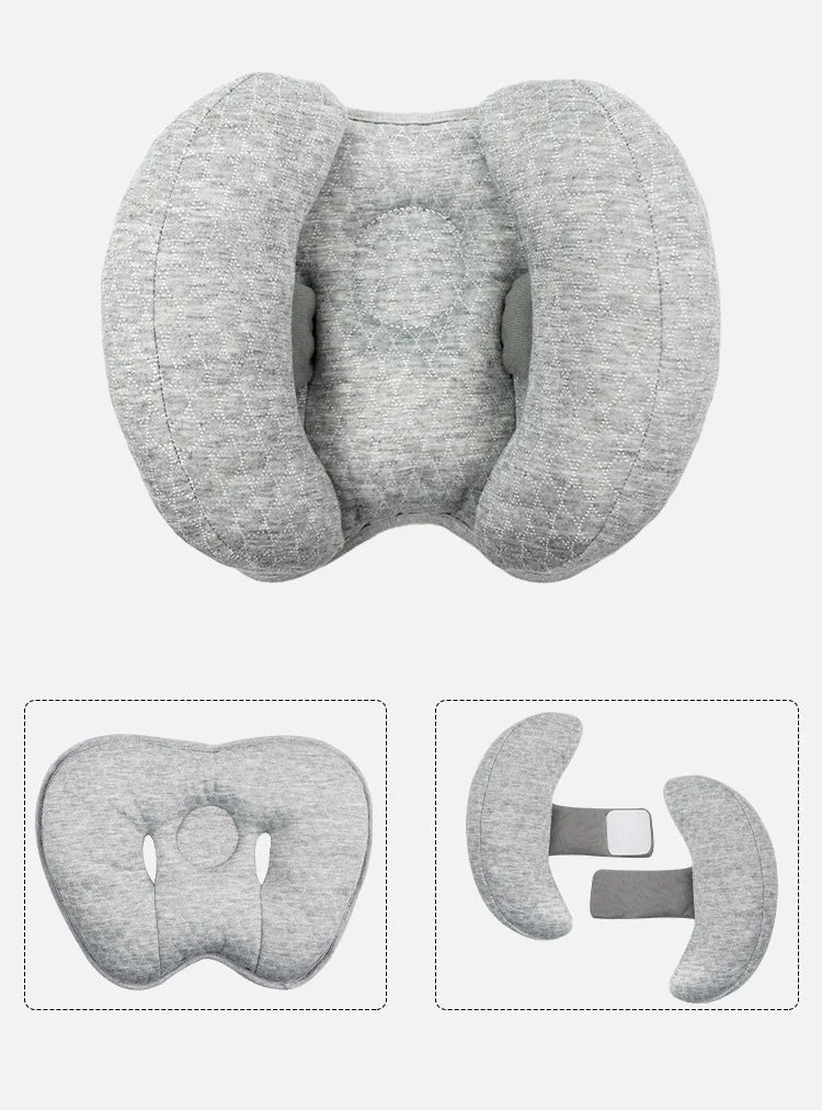 Infant Head Support Pillow for Car Seat Stroller Baby Neck Support Cushion with Adjustable Straps Child Head Rest Travel Pillow