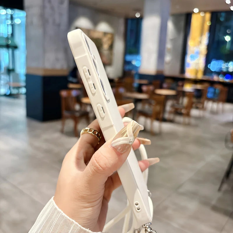 Best-selling metal buckle matte solid color crossbody strap phone case for SamsungS26 S25 S24 S23 S22 S21 PIus UItra FE EdgeAnti