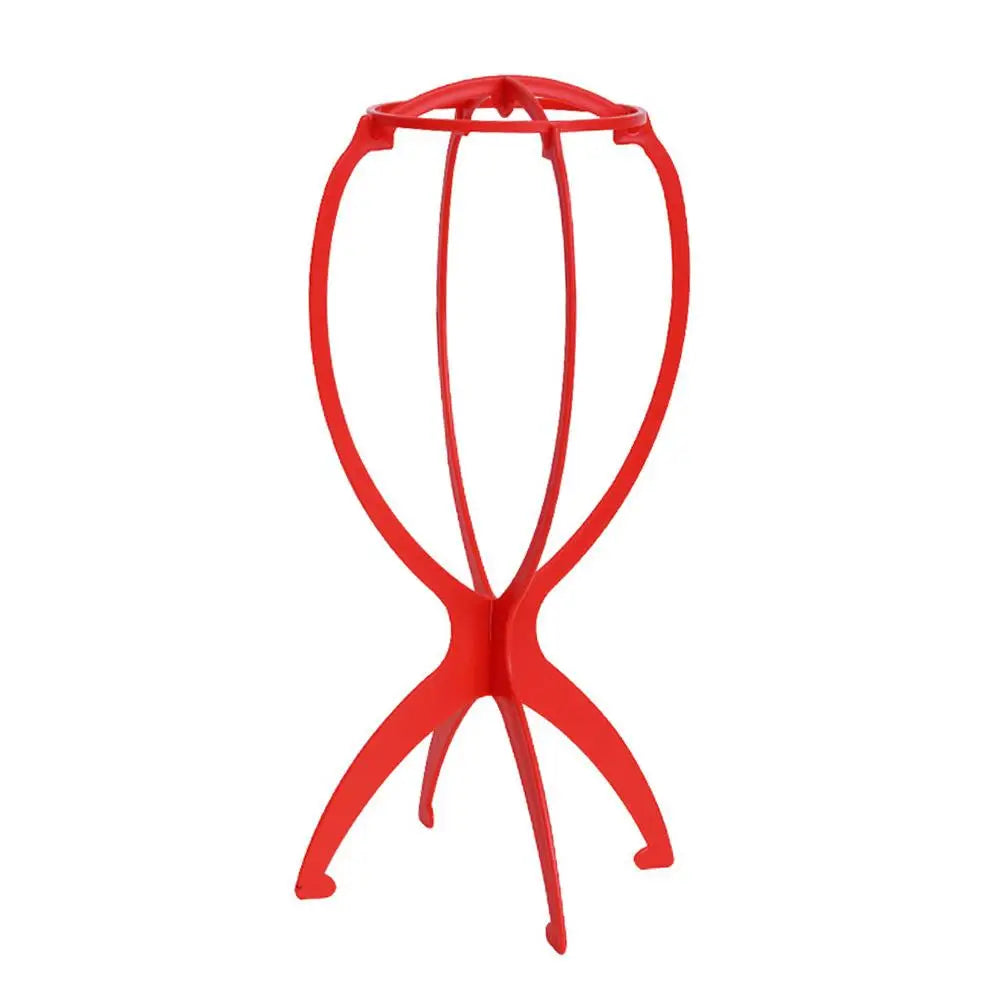 Portable Folding Wig Stand, Plastic Mannequin Head Holder for Hat & Hair Display   Adjustable 36x16Cm Wig Display Tool