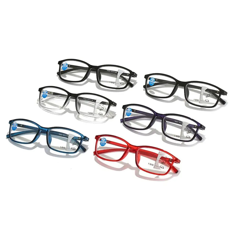 Retro Progressive Multi-Focus Reading Glasses For Men Women Anti-blue Light Near Far Presbyopia Eyeglasses