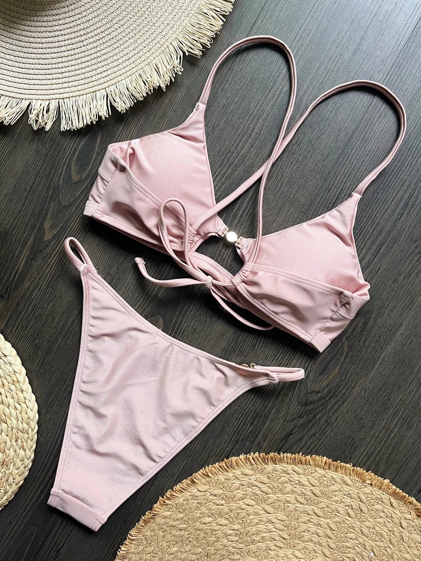2026 Miyouj Push Up Bikinis New Two Piece Suit Bathsuit Sexy Bikini Sets Hollow Out Swimsuit String Bathwear Low Waist Swimwear
