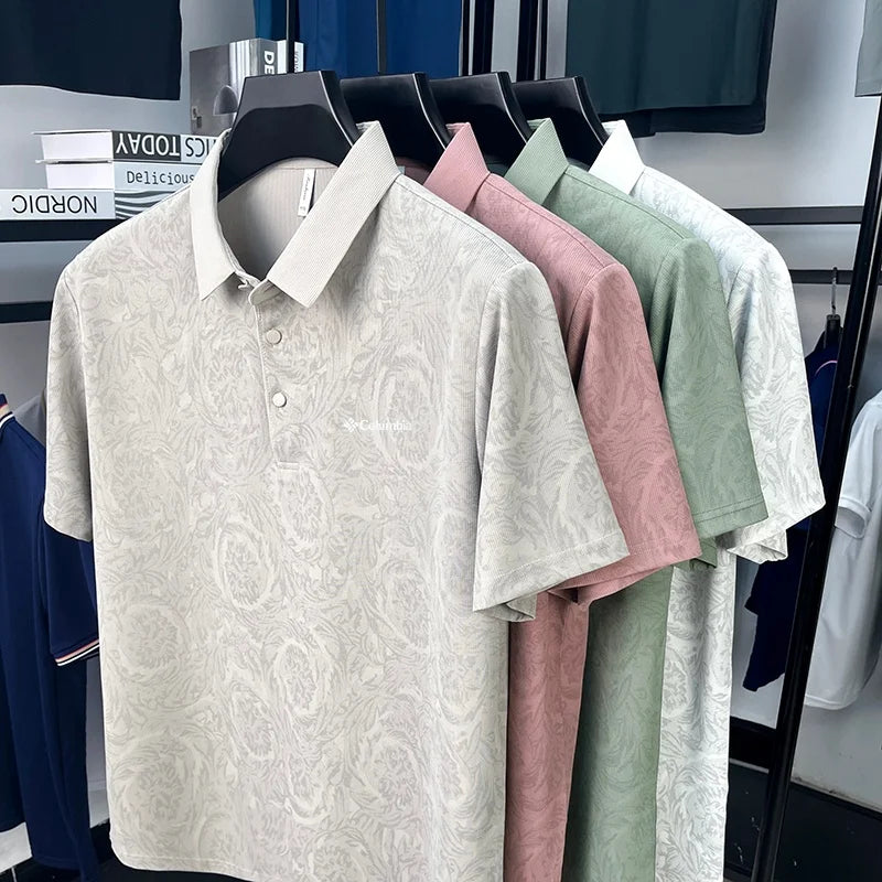 Designer Men's Short Sleeved Polo Shirt Summer New Cool Breathable Fashion Original Print T-shirt Business Casual Men's Clothing