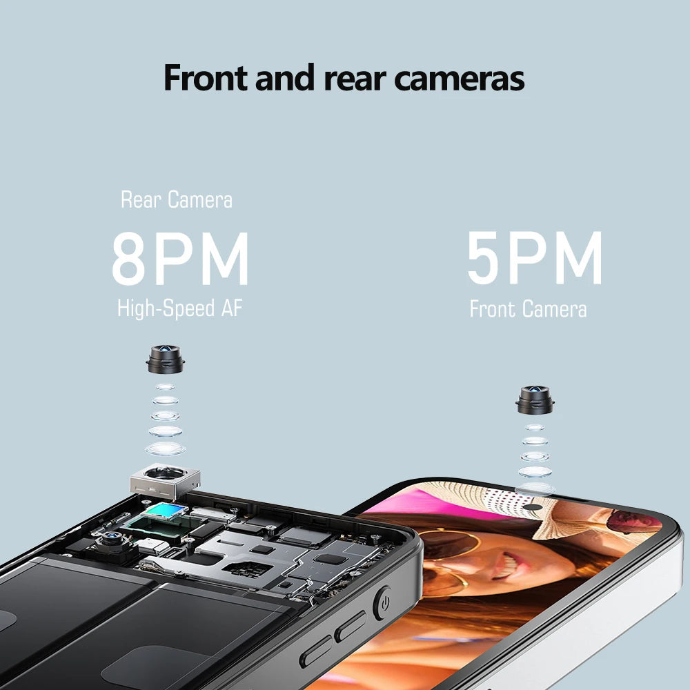 SOYES Q333 4GB RAM 64GB ROM Android 12.0 Smartphone MTK6762 2000mAh Face ID 4G LTE Type-C OTG 3.58‘’ Screen 8MP/5MP Small Phone
