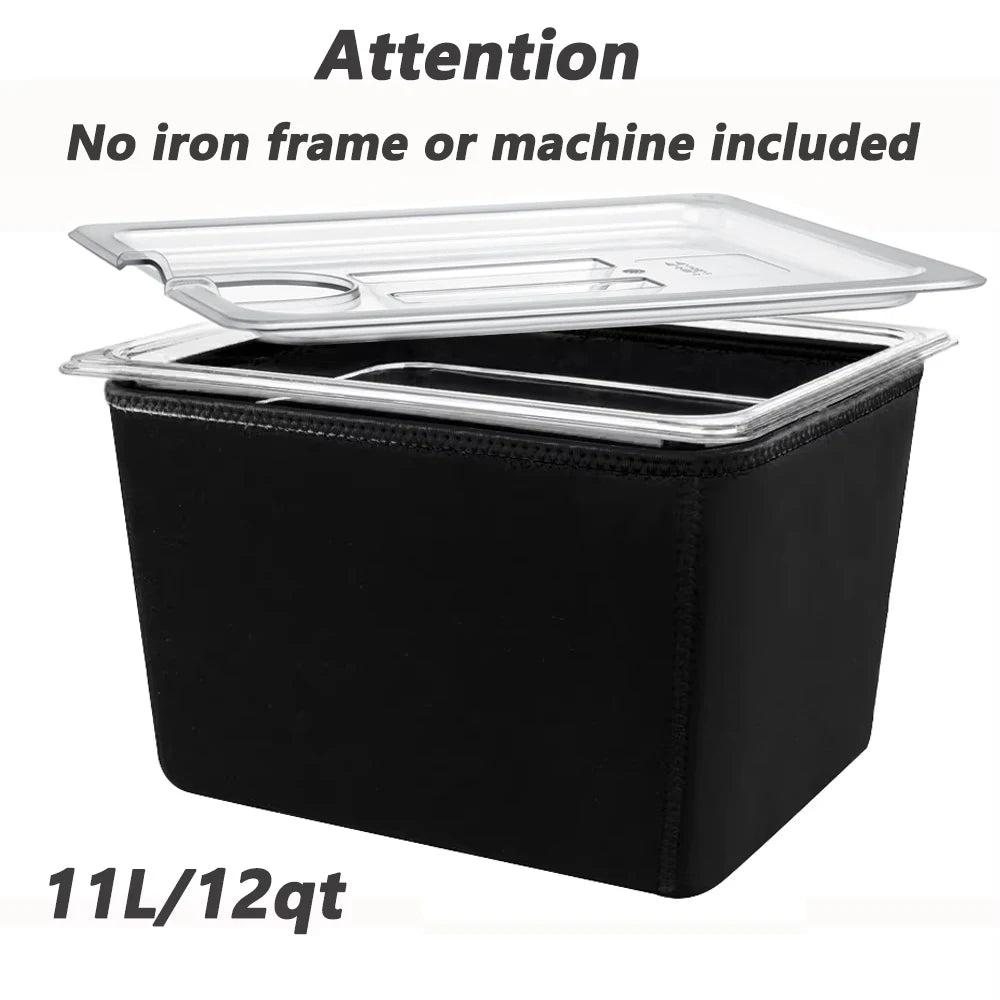 Low Temperature Slow Stew Cooker Recirculator Immersion Thermostatic Container 11L/12 Quart with Black Insulated Cover Home