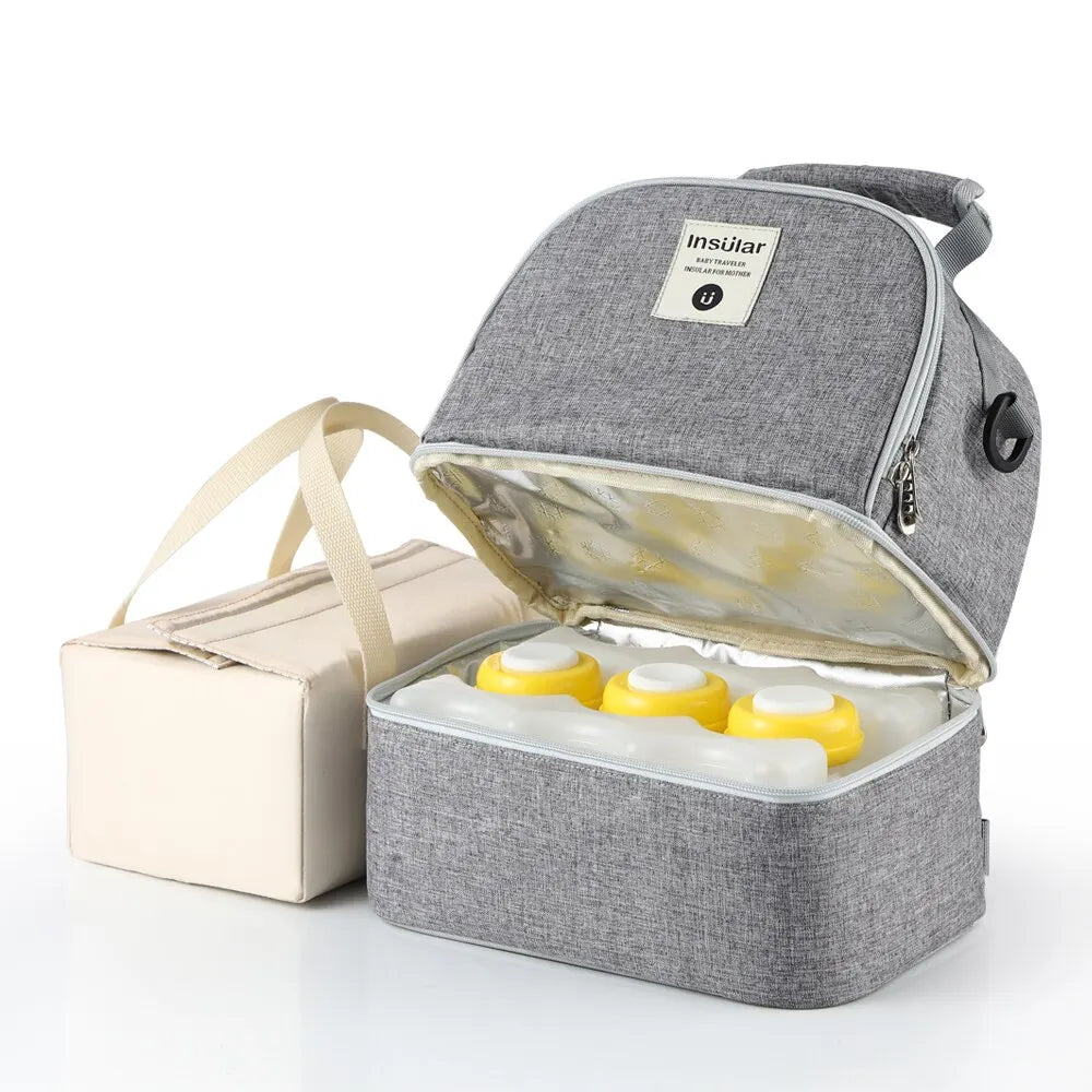 Mummy Diaper Backpack Baby Milk Food Storage Thermal Bags Warmer with Feeding Bottle Thermal Keeps Drinks Cool Travel Backpack