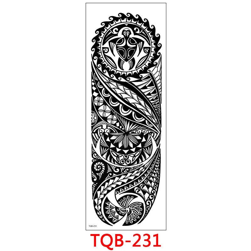 Large Arm Tattoo Stickers for Men Sleeve Waterproof Temporary Tattoo Bear Wolf Tiger Animal Fake Tattoo for Women Body Decor
