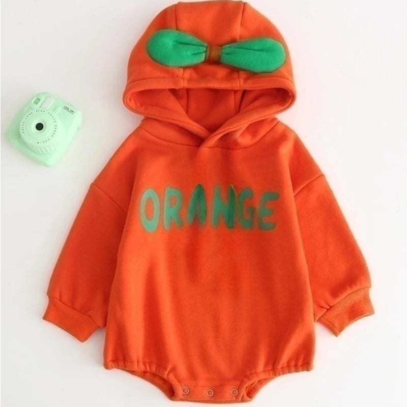 HoneyCherry Autumn Baby Red Romper Baby Fruit Crawling Suit Bodysuit Newborn Baby Clothes