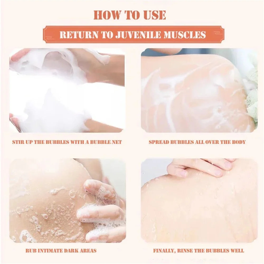 Body Whitening Soap Underarm Knee Bleaching Soap Chicken Skin Removal Dark Spot Removal Dead Skin Moisturize Brighten Body Care